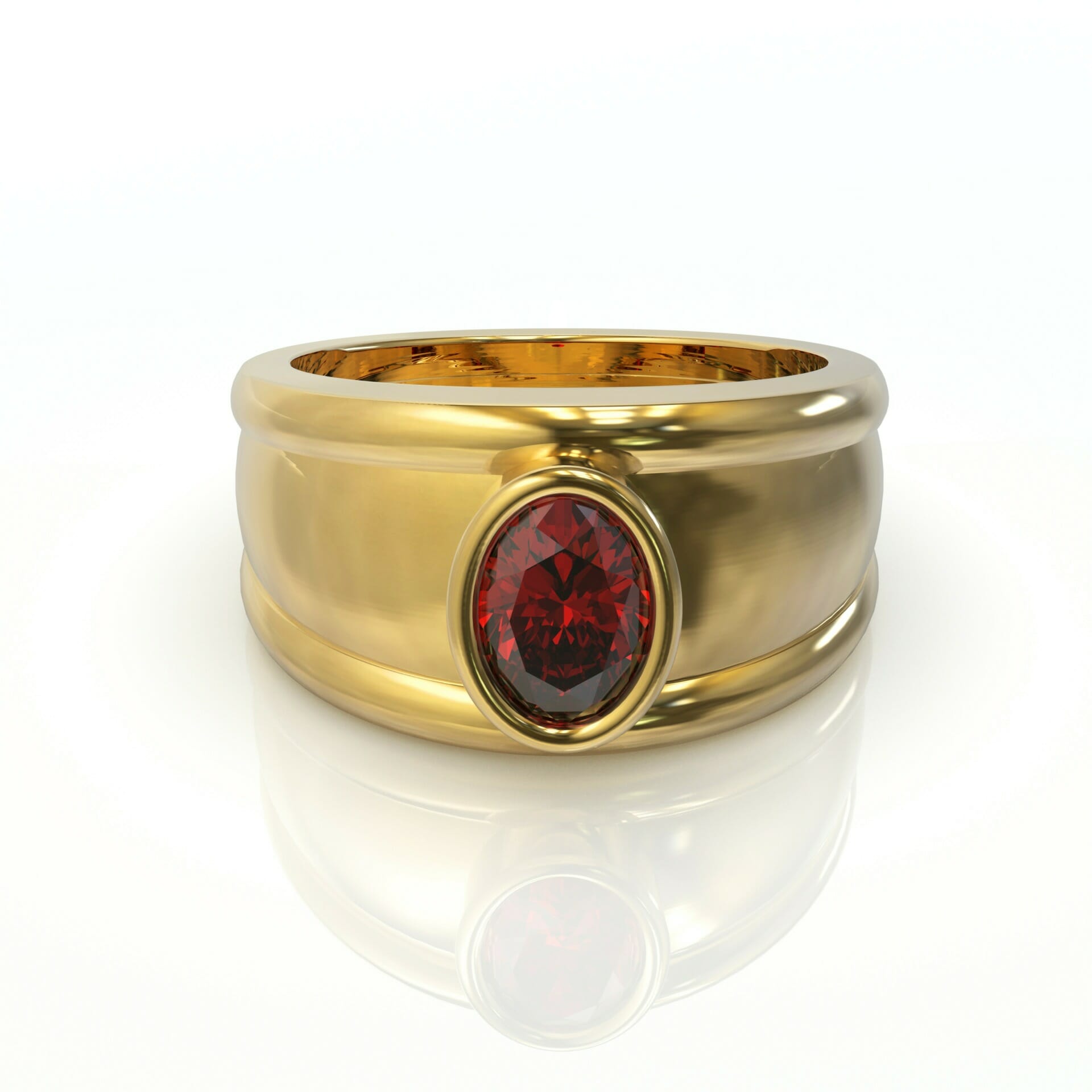 טבעת לגברים אבן חן רובי דגם: Dan