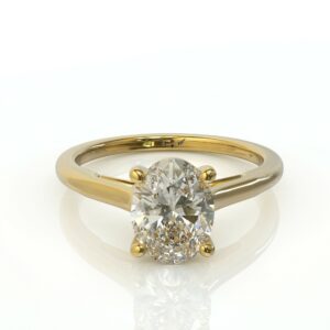 טבעת יהלום אובל אלגנטית דגם: טיילור