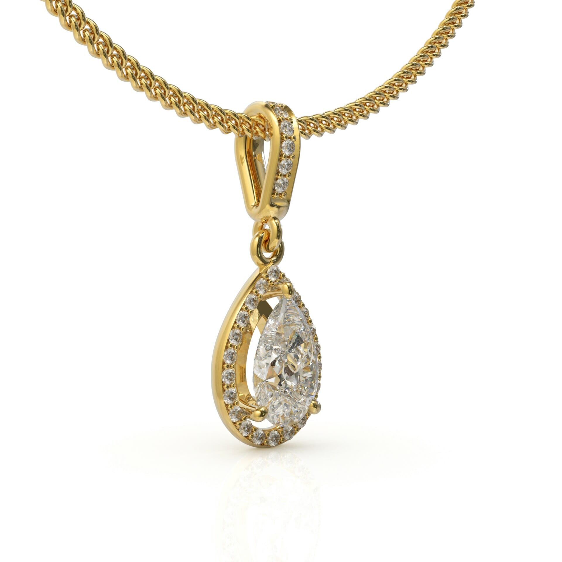 שרשרת יהלום טיפה דגם: Geneva