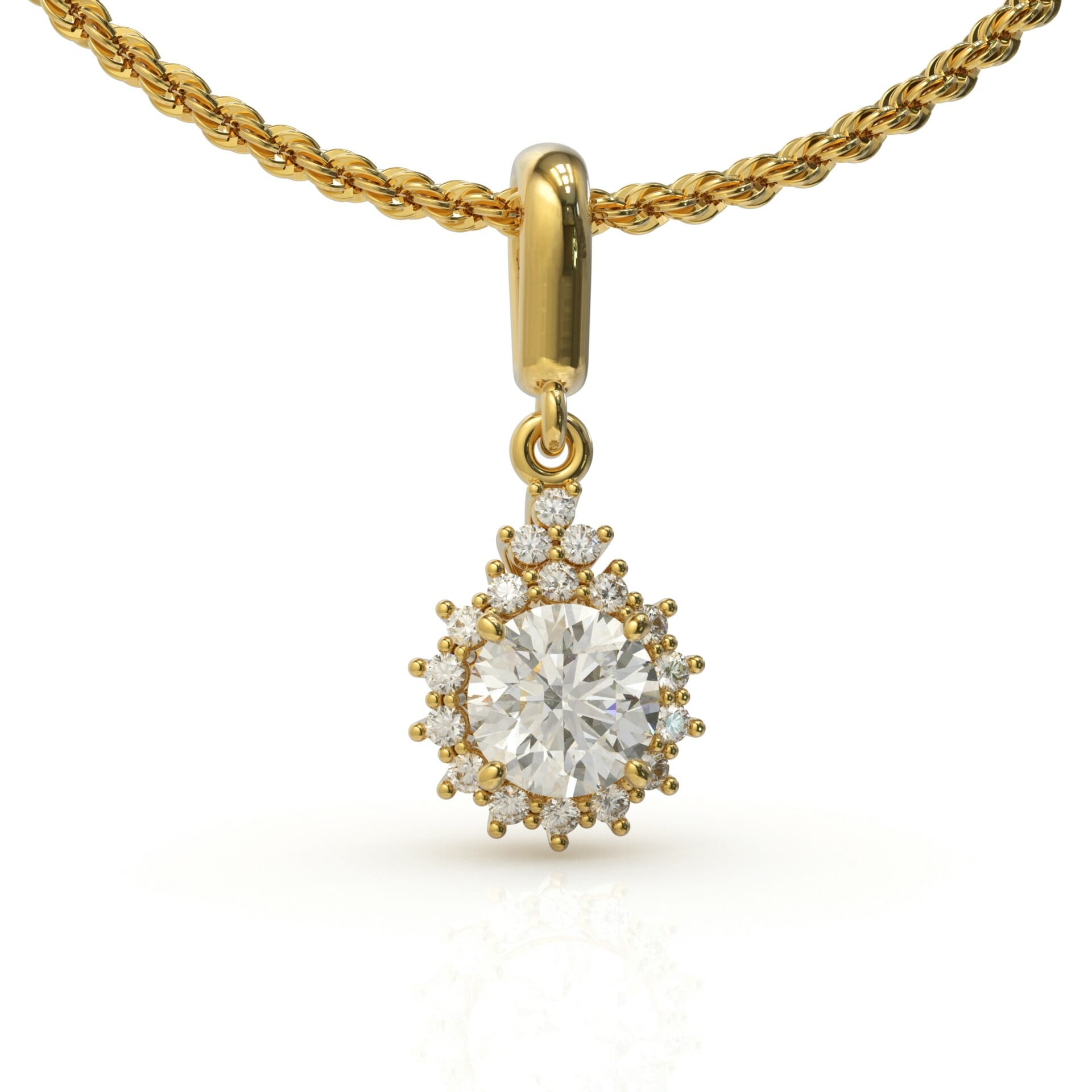 שרשרת זהב ותליון יהלומים דגם: Los Angeles