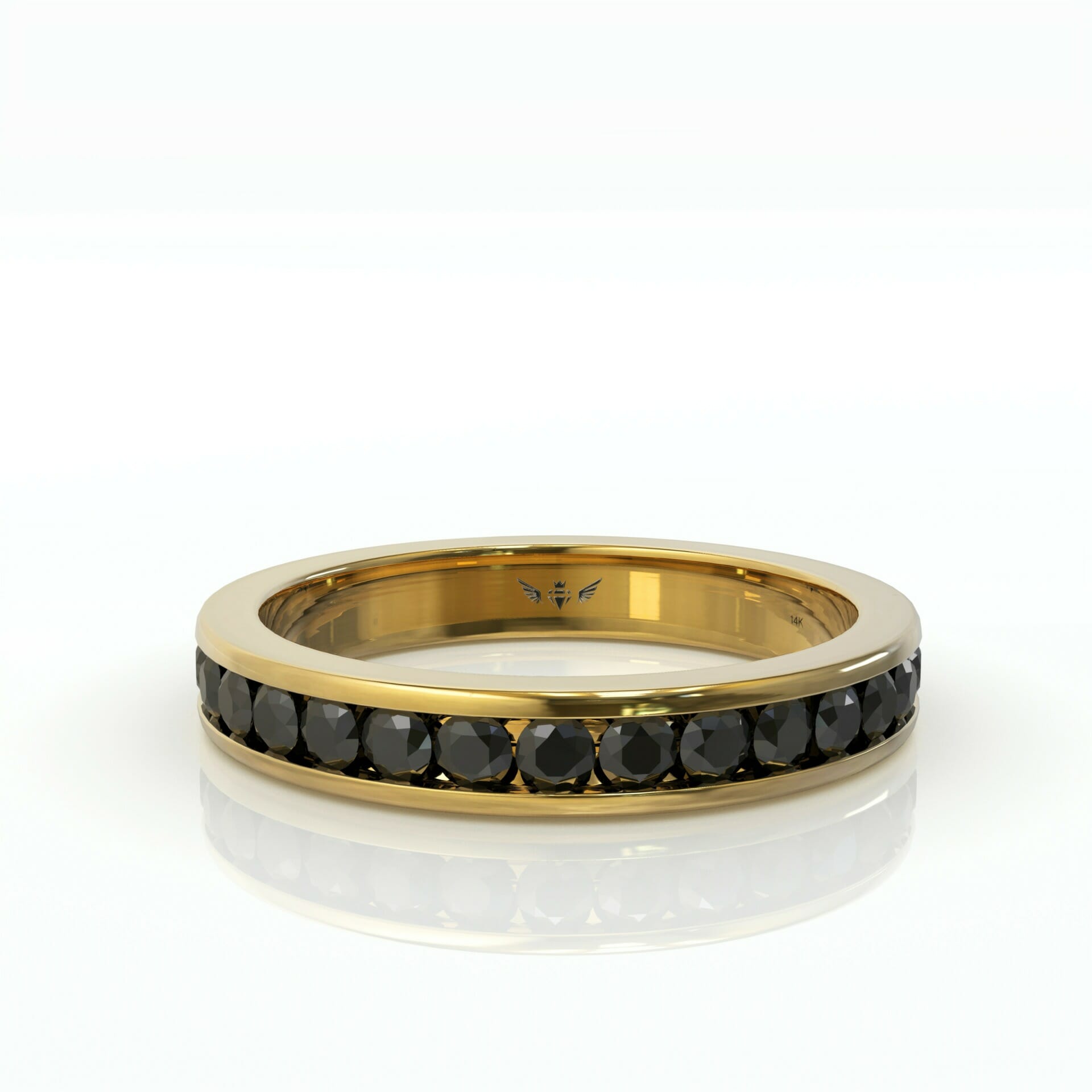 טבעת אינטרנטי יהלומים שחורים דגם: Arik