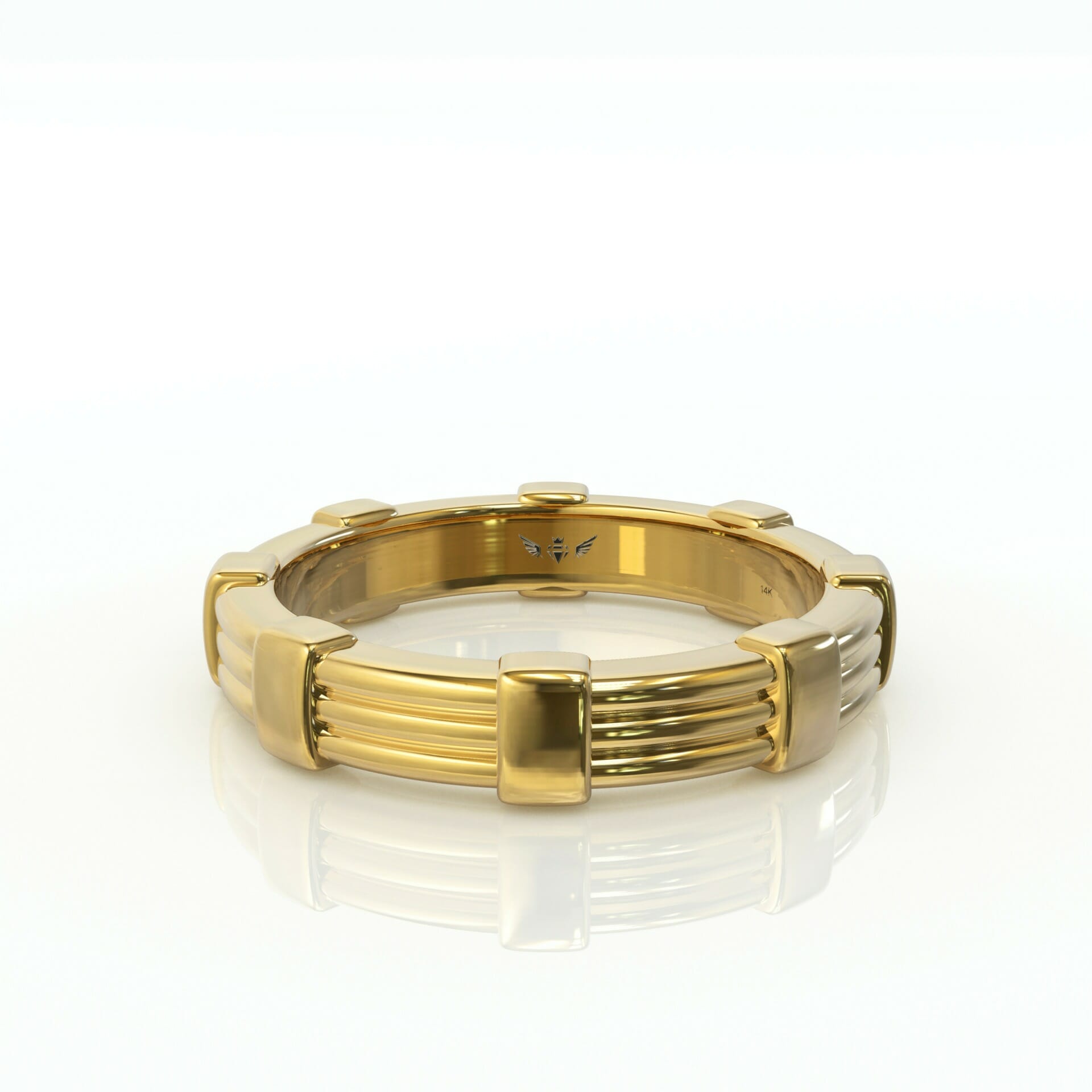 טבעת לגבר זהב 14 קראט דגם: Rey