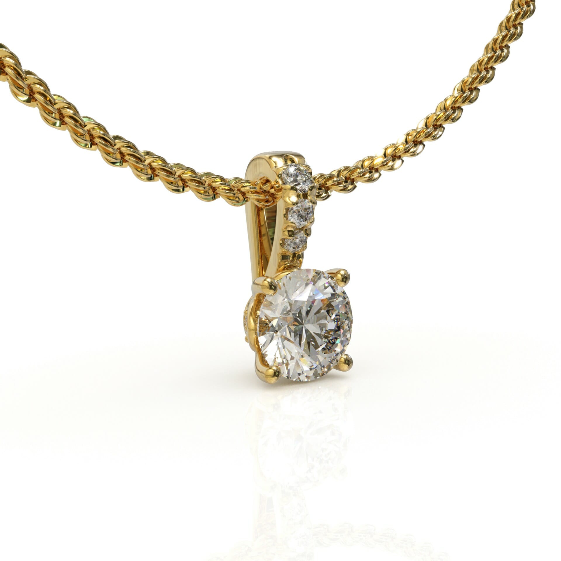 שרשרת קלאסית משובצת יהלומים טבעיים דגם: Holland