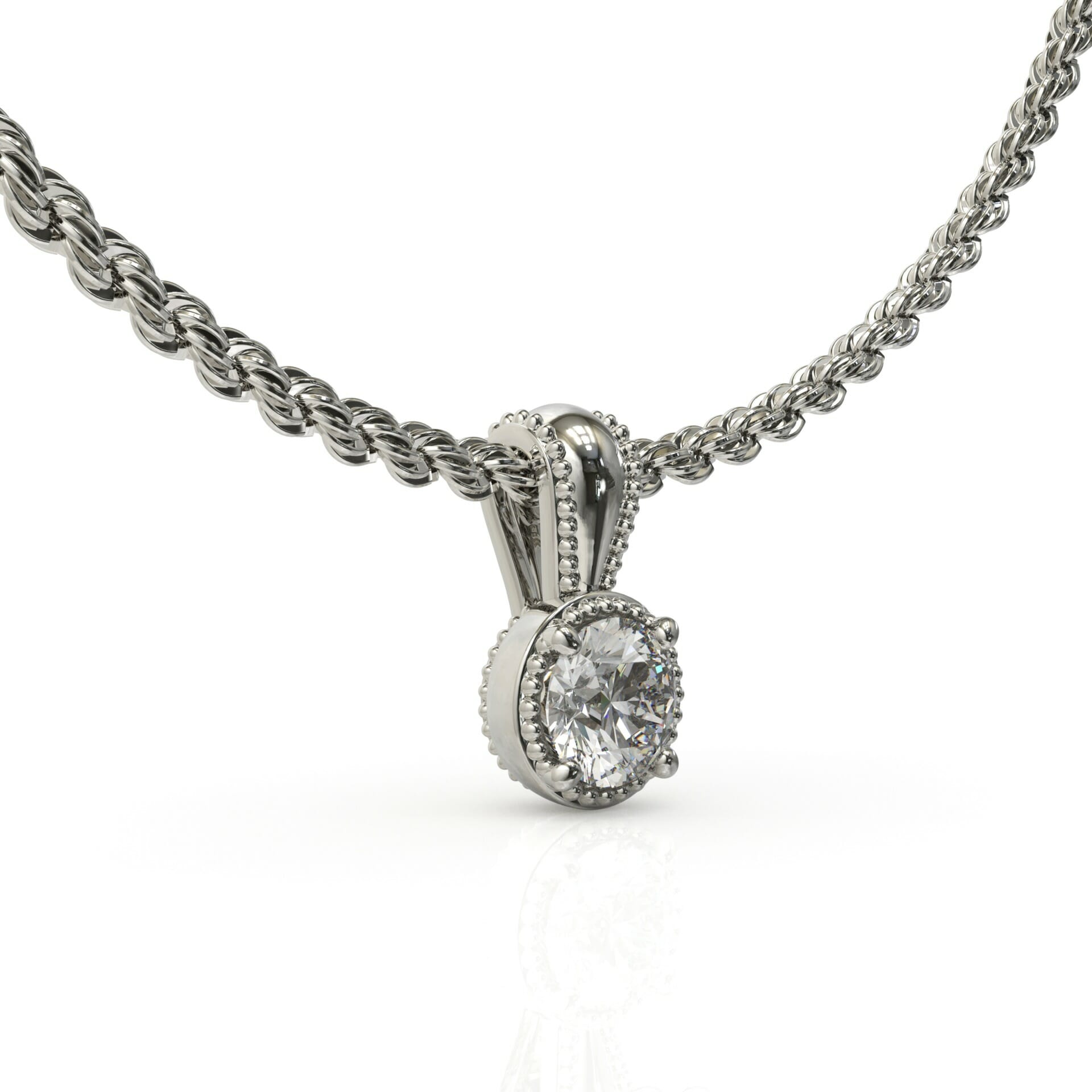 שרשרת סוליטר יהלום דגם: Georgia