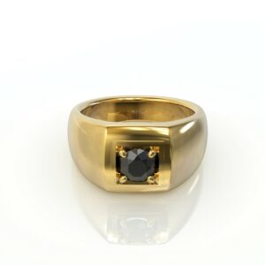 טבעת זהב לגבר ויהלום שחור דגם: ריצ'ארד