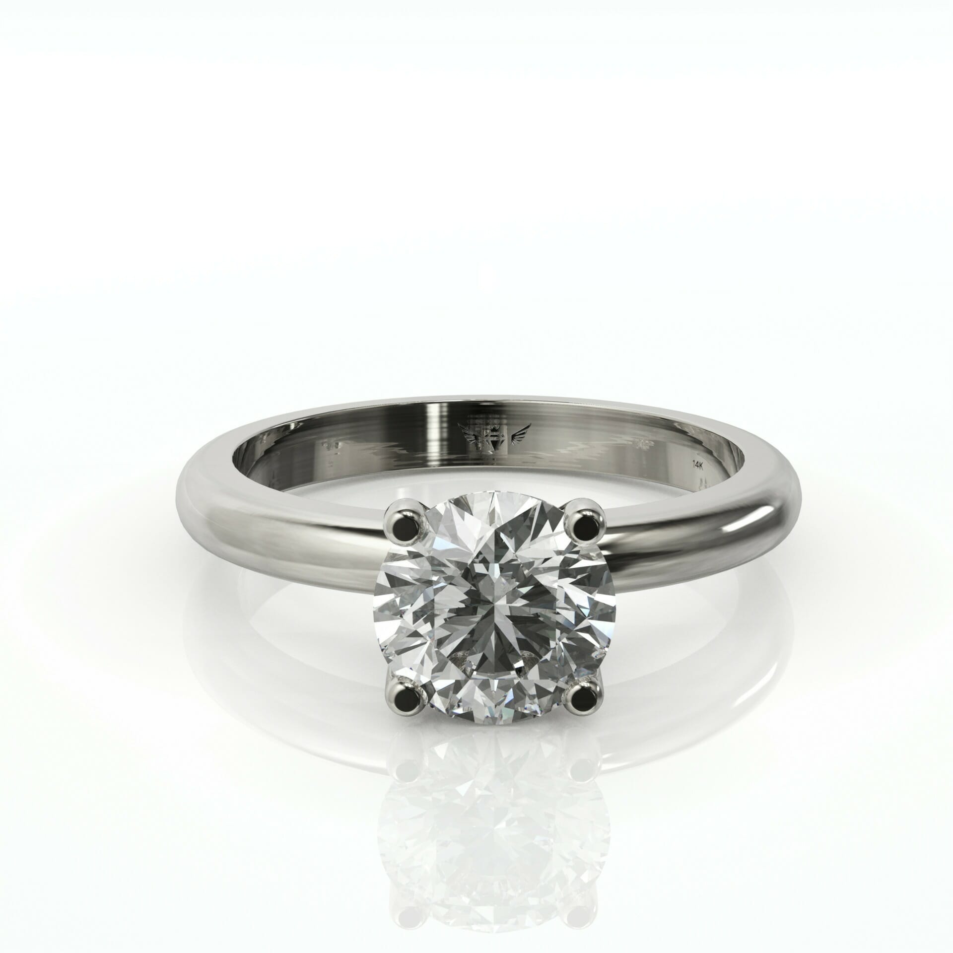 טבעת זהב סוליטר קלאסית דגם: Destiny