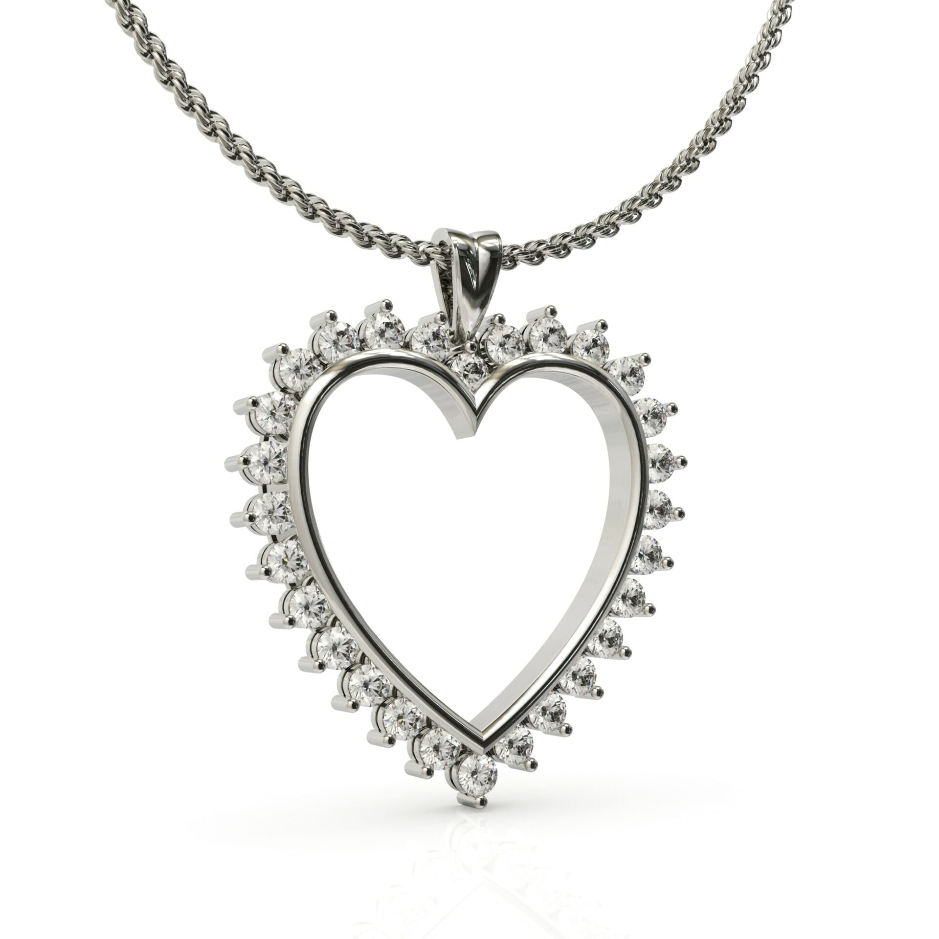 תליון לב יהלומים יוקרתי במיוחד דגם: Prague