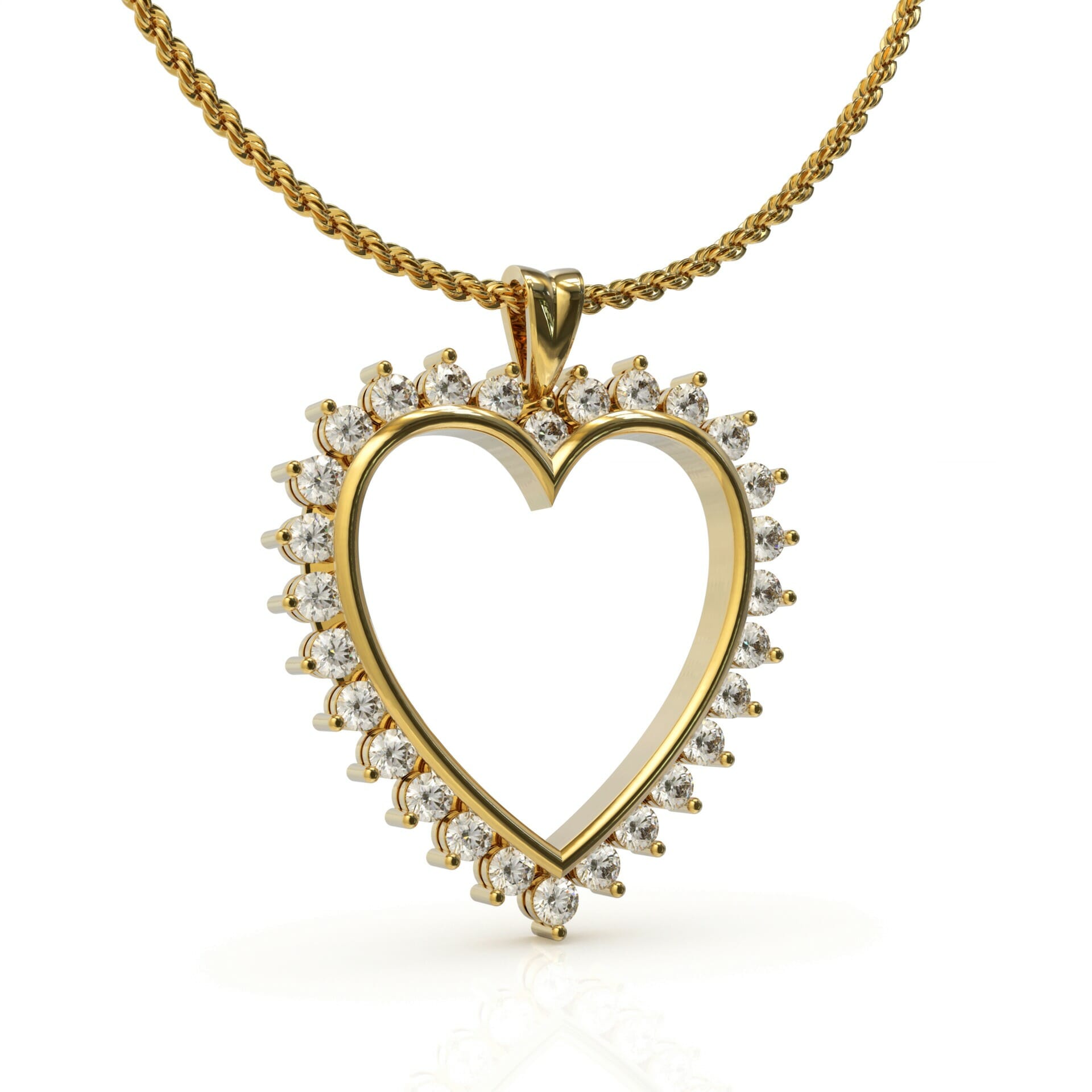 תליון לב יהלומים יוקרתי במיוחד דגם: Prague