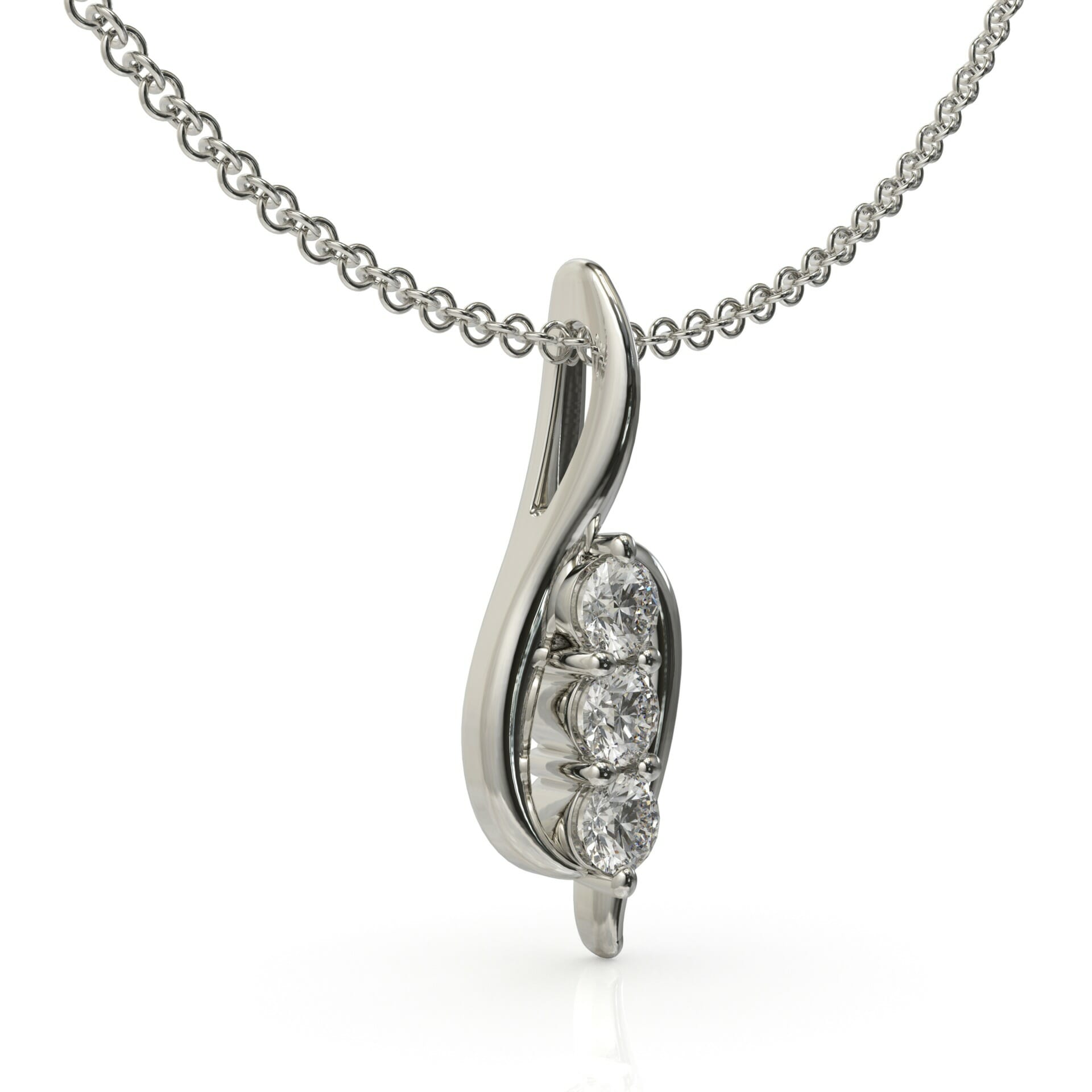 שרשרת שלוש יהלומים דגם: Santiago