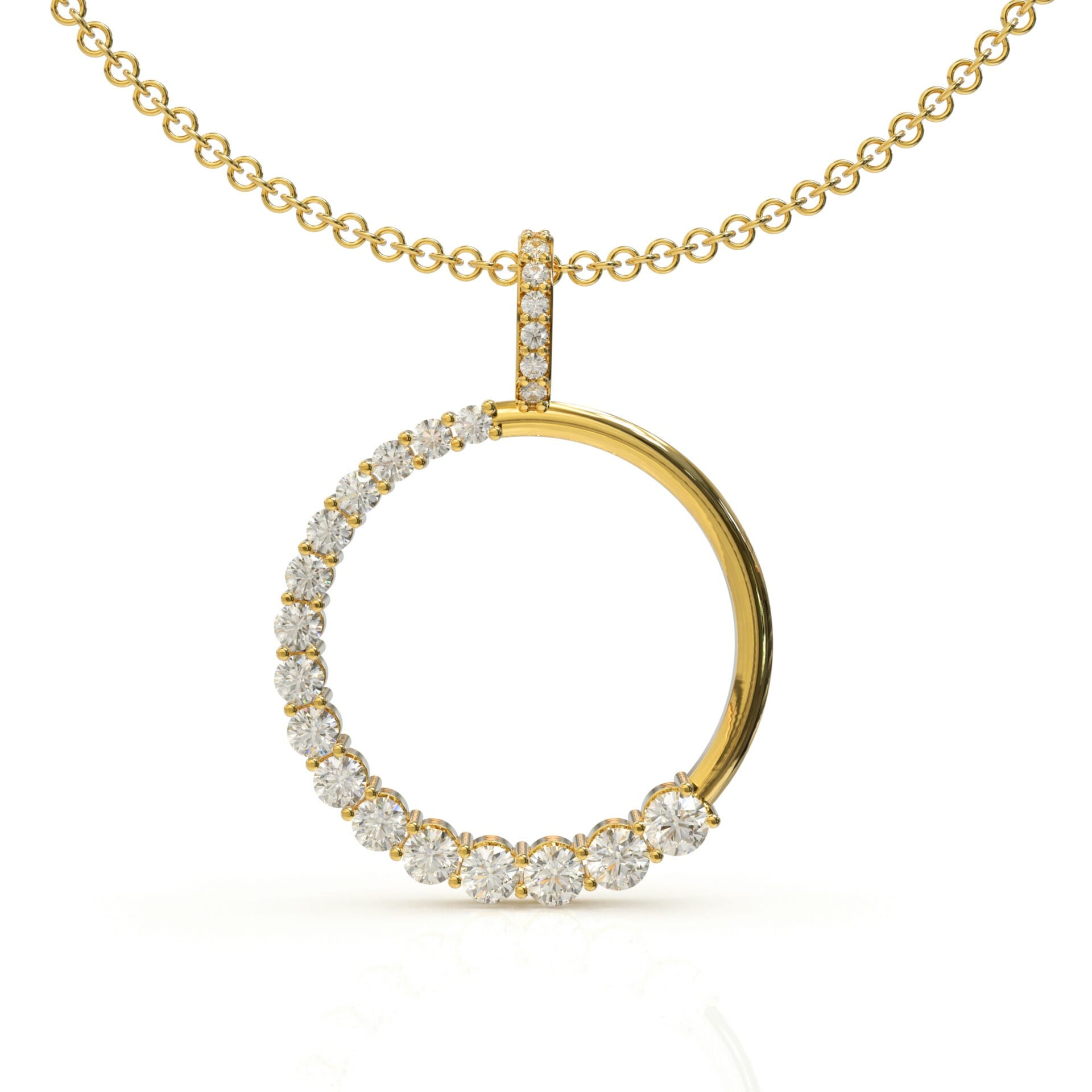 שרשרת עיגול משובצת יהלומים דגם: Chicago