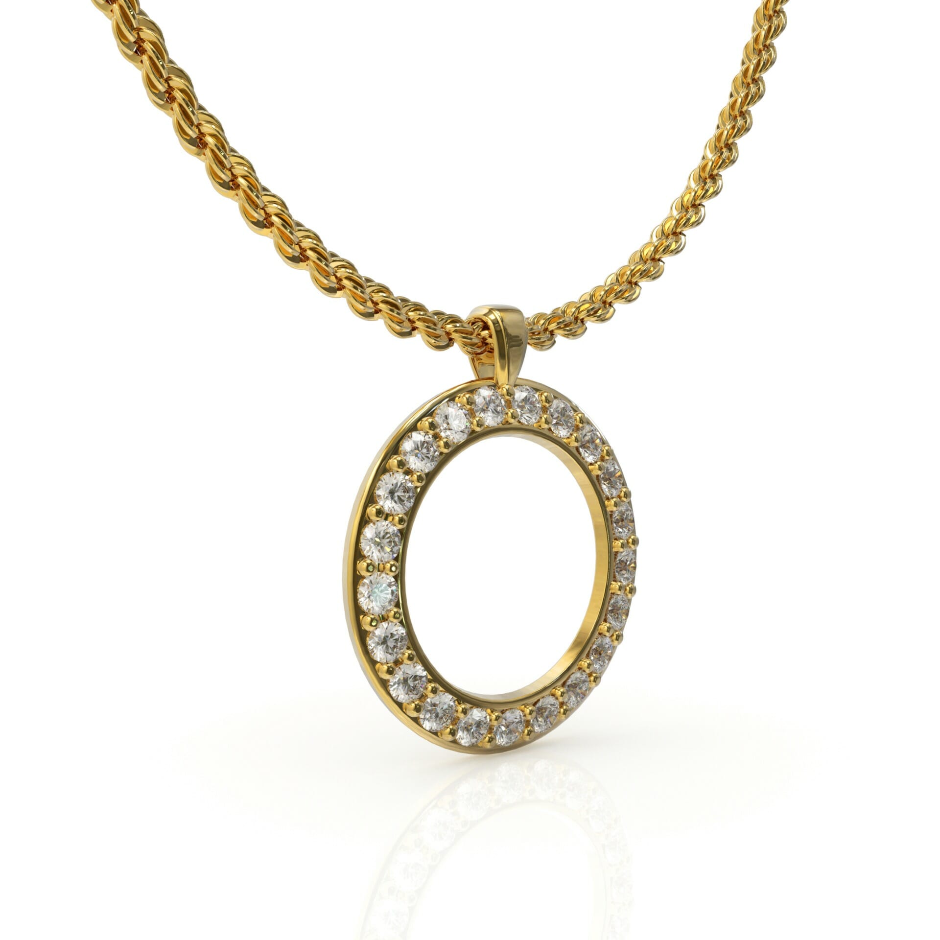 שרשרת עיגול יהלומים דגם: San Francisco