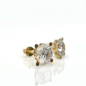 עגילי סוליטר צמודים דגם: Kenzie