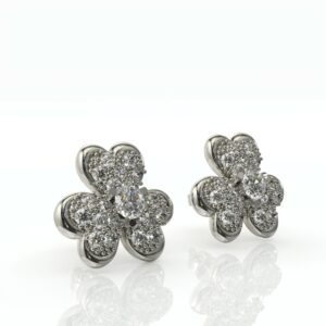 עגילי לנערות וילדות פרח יהלומים דגם: Lola