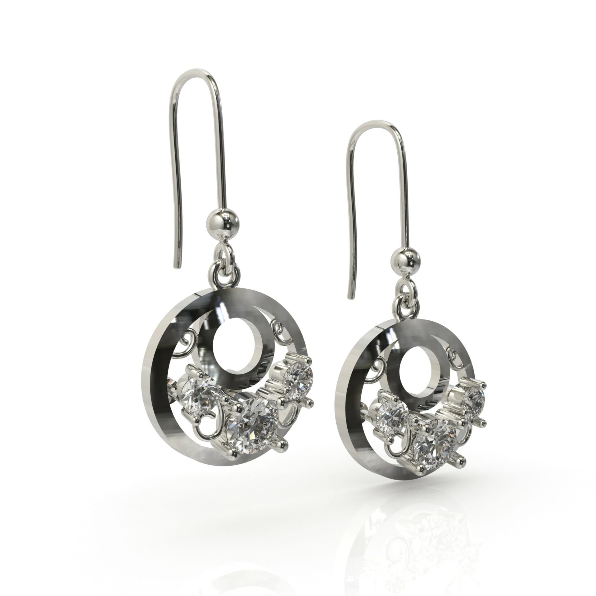 עגיל תלוי ירח וכוכבים דגם: Kimber