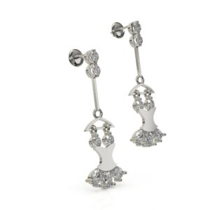 עגילים תלויים מיוחדים בעיצוב שמלה דגם: Liberty