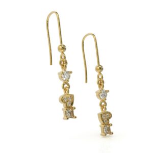 עגילים תלויים ומגוון יהלומים דגם: Rayna