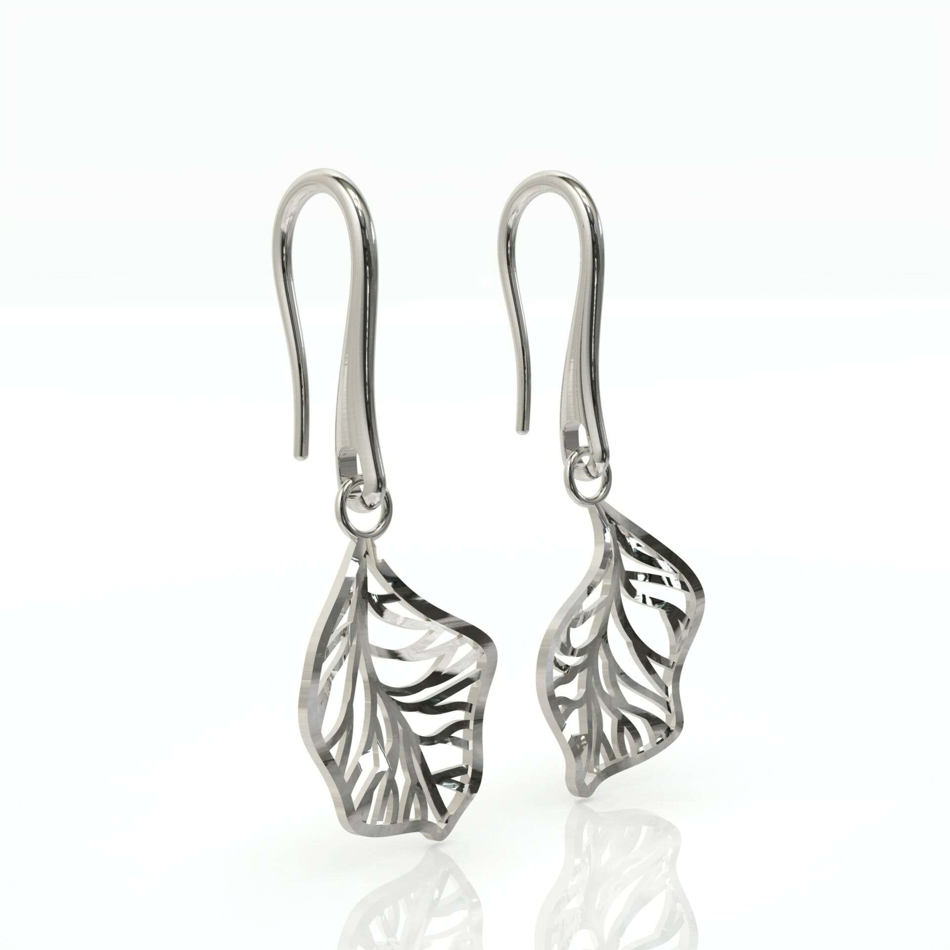 עגילי עלה זהב 14 קראט דגם: Malani