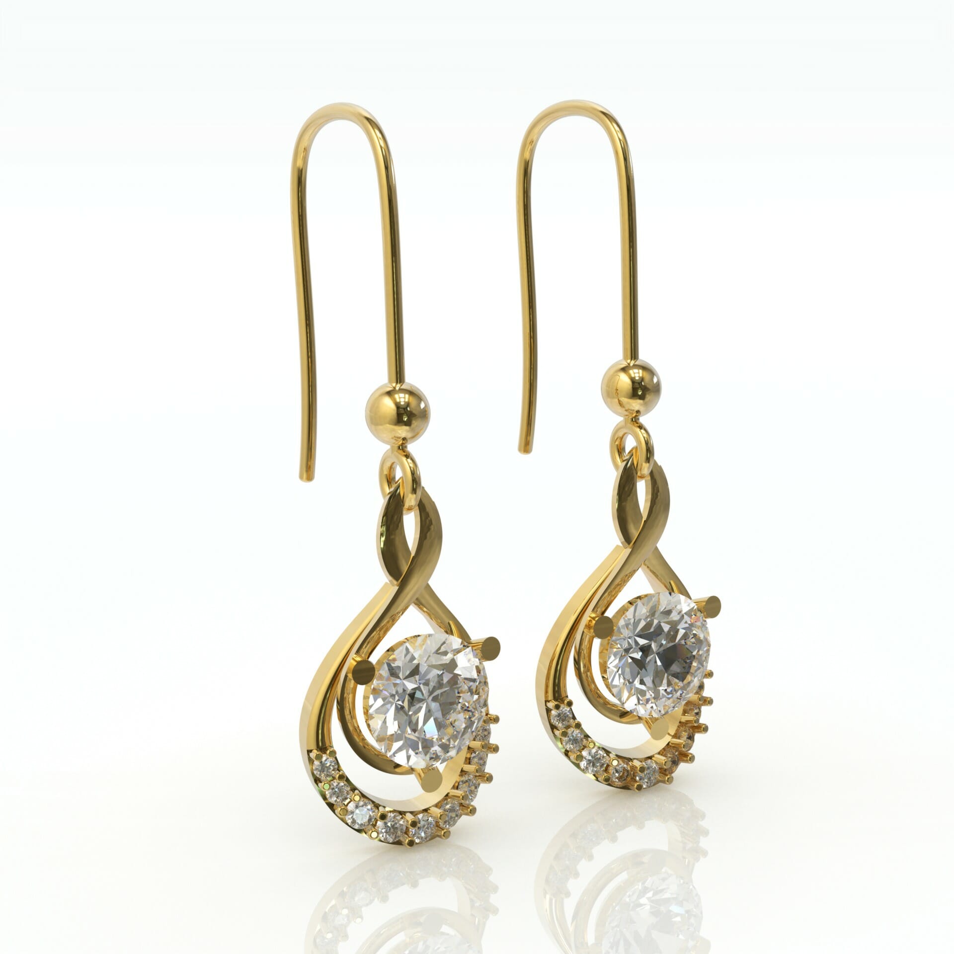 עגילים עדינות לכלה וערב דגם: London