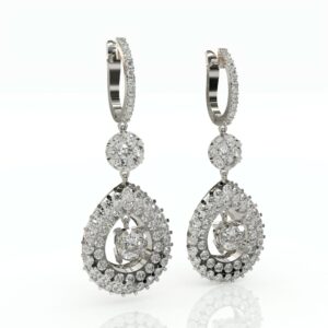 עגילי כלה מושלמות משובצות יהלומים דגם: Noa