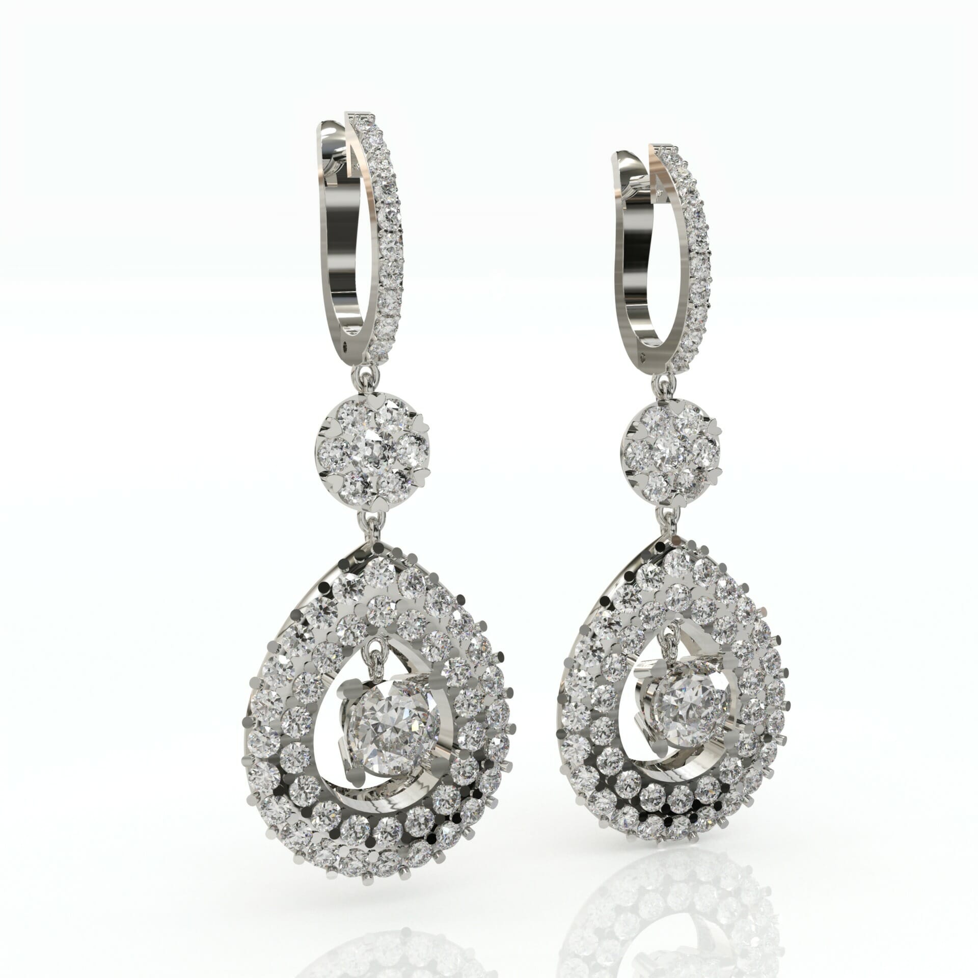 עגילי כלה מושלמות משובצות יהלומים דגם: Noa