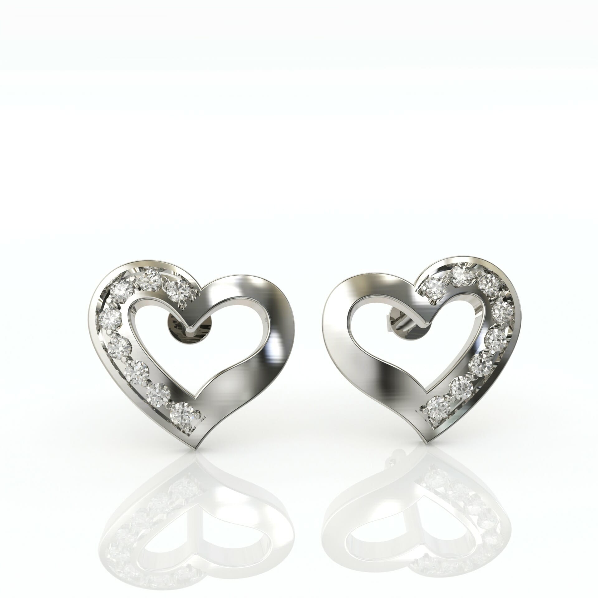 עגילי לב עדינות לנערות וילדות דגם: Kali