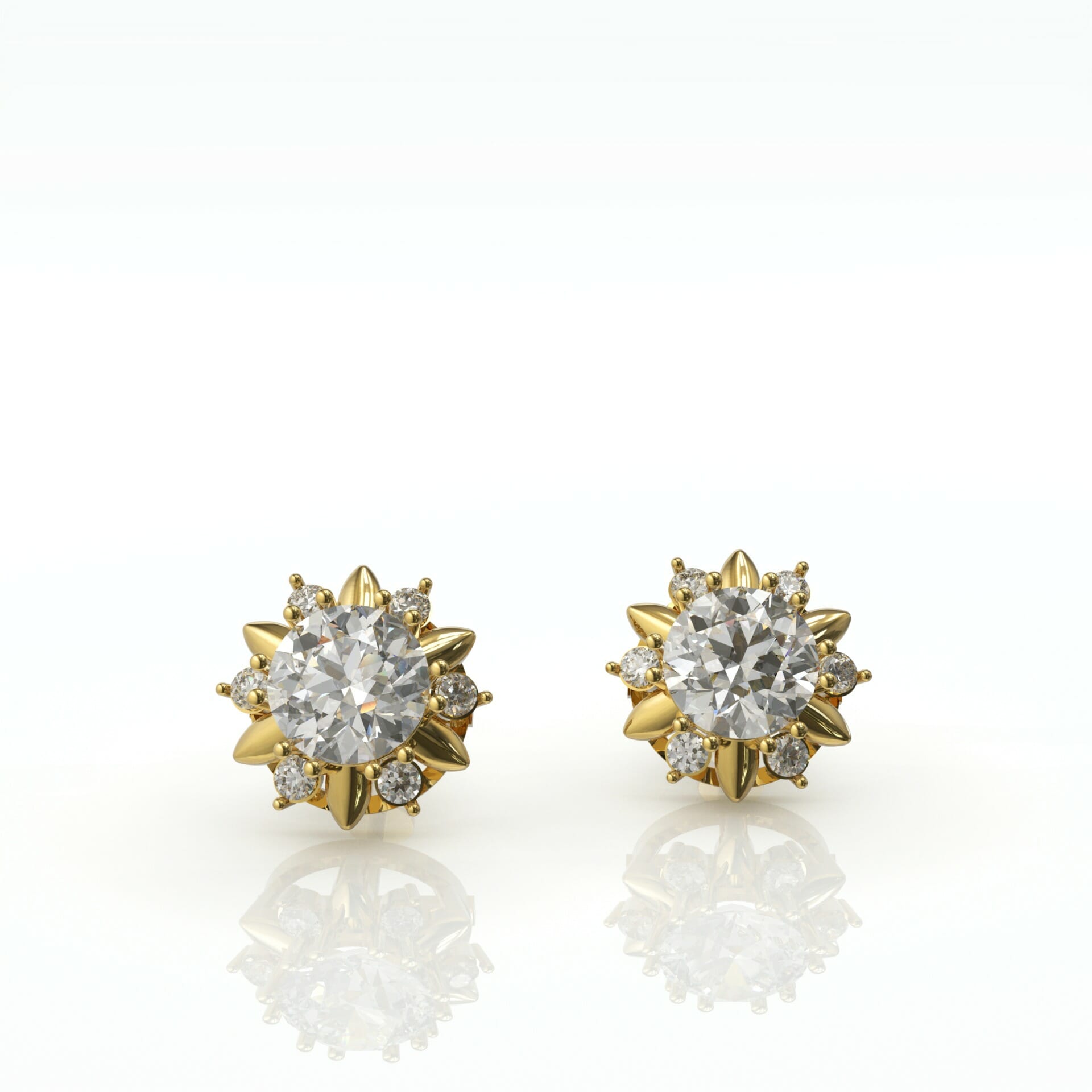 עגילים צמודים מנצנצים ויוקרתיים דגם: Melissa