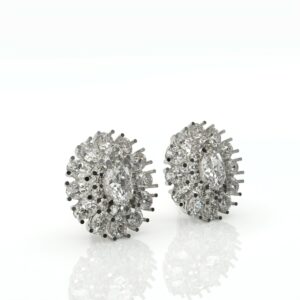 עגילים יוקרתיים משובצים יהלומים דגם: Alison