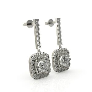 עגילי יהלומים בשיבוץ היילו דגם: Michaela