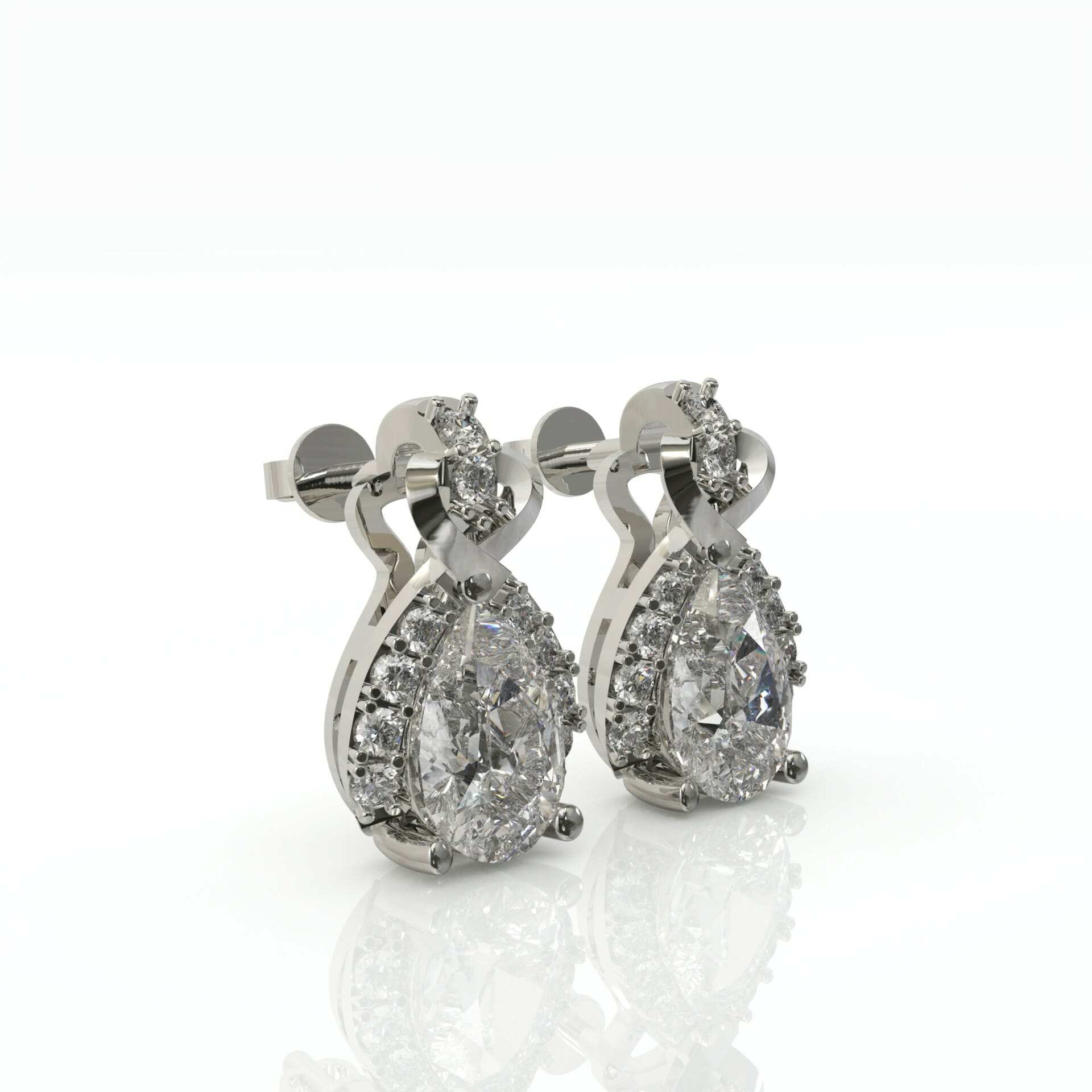 עגילי טיפה צמודים ונוצצים דגם: Julieta