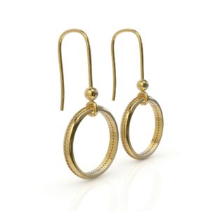 עגילי חישוק תלויים משובצים יהלומים דגם: Skyler