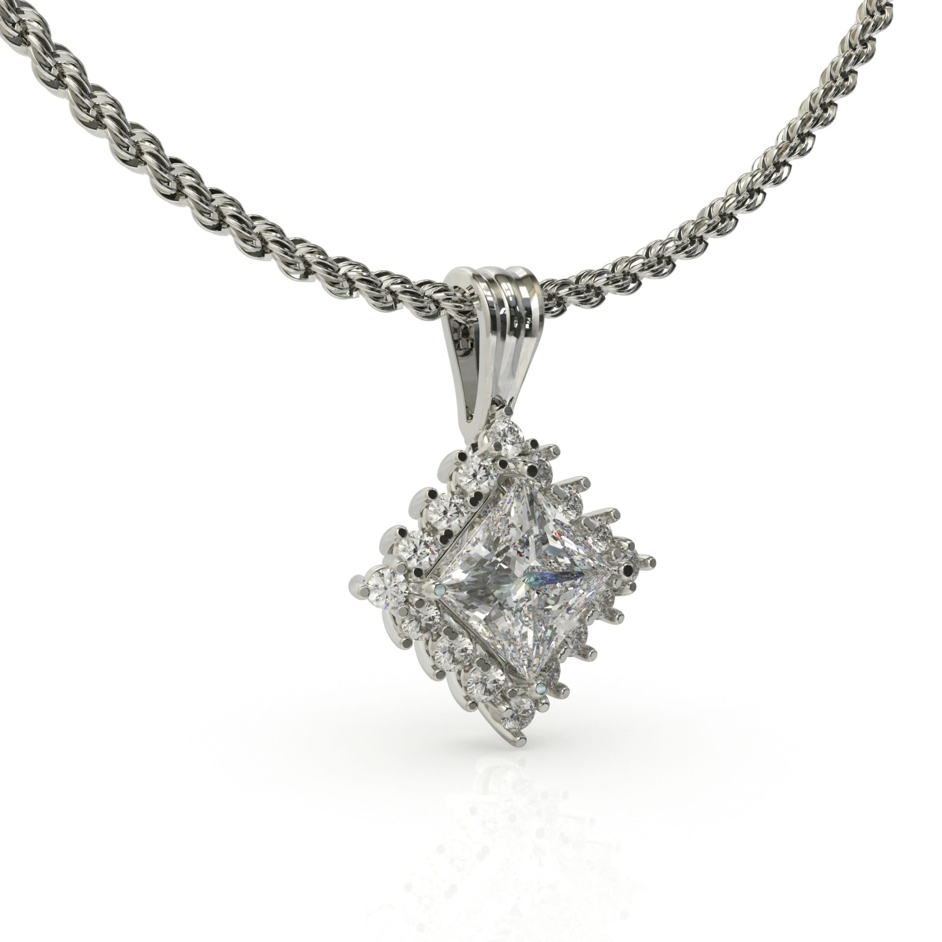 שרשרת אלגנטית משובצת יהלום פרינסס דגם: Dublin