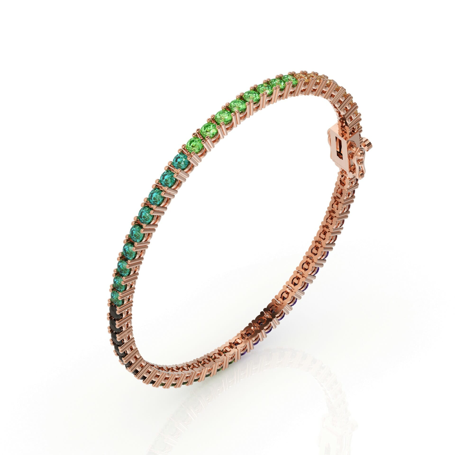 צמיד טניס גווני אבני חן - דגם: Lavender