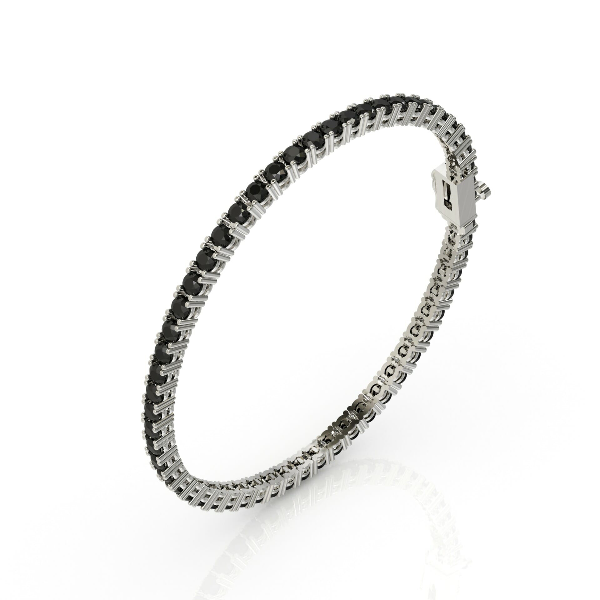 צמיד טניס קלאסי יהלומים שחורים - דגם: כלנית