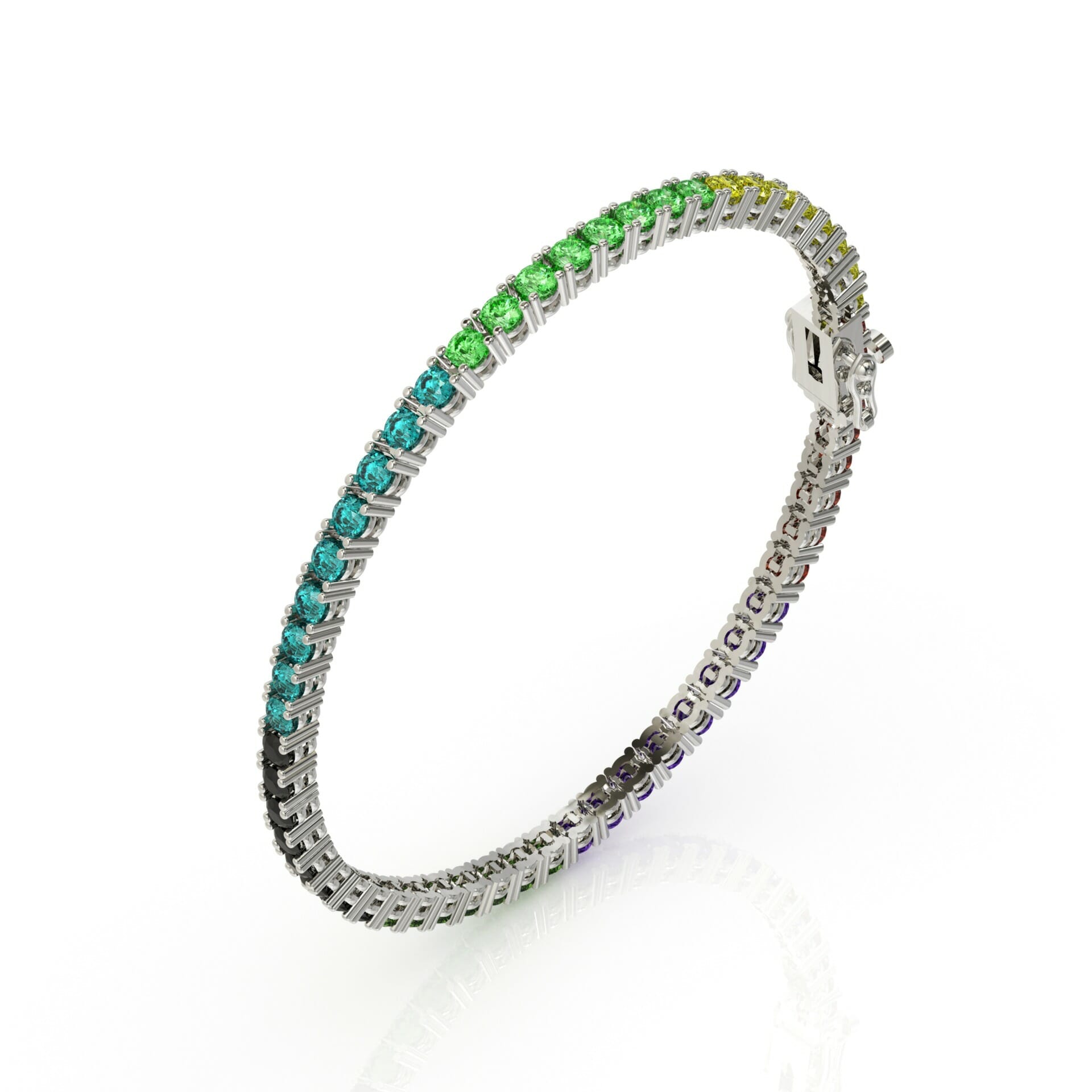 צמיד טניס גווני אבני חן - דגם: Lavender