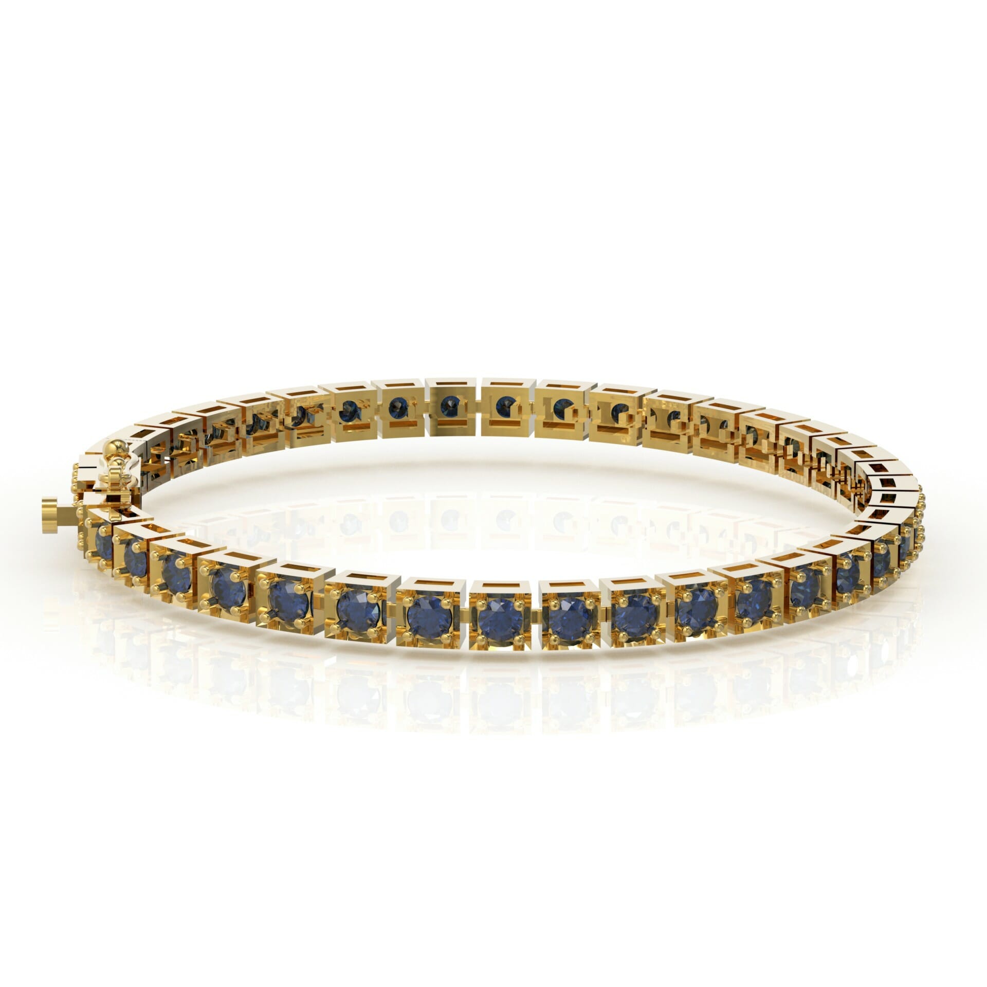 צמיד יוקרתי אבני חן ספיר - דגם: מילאן