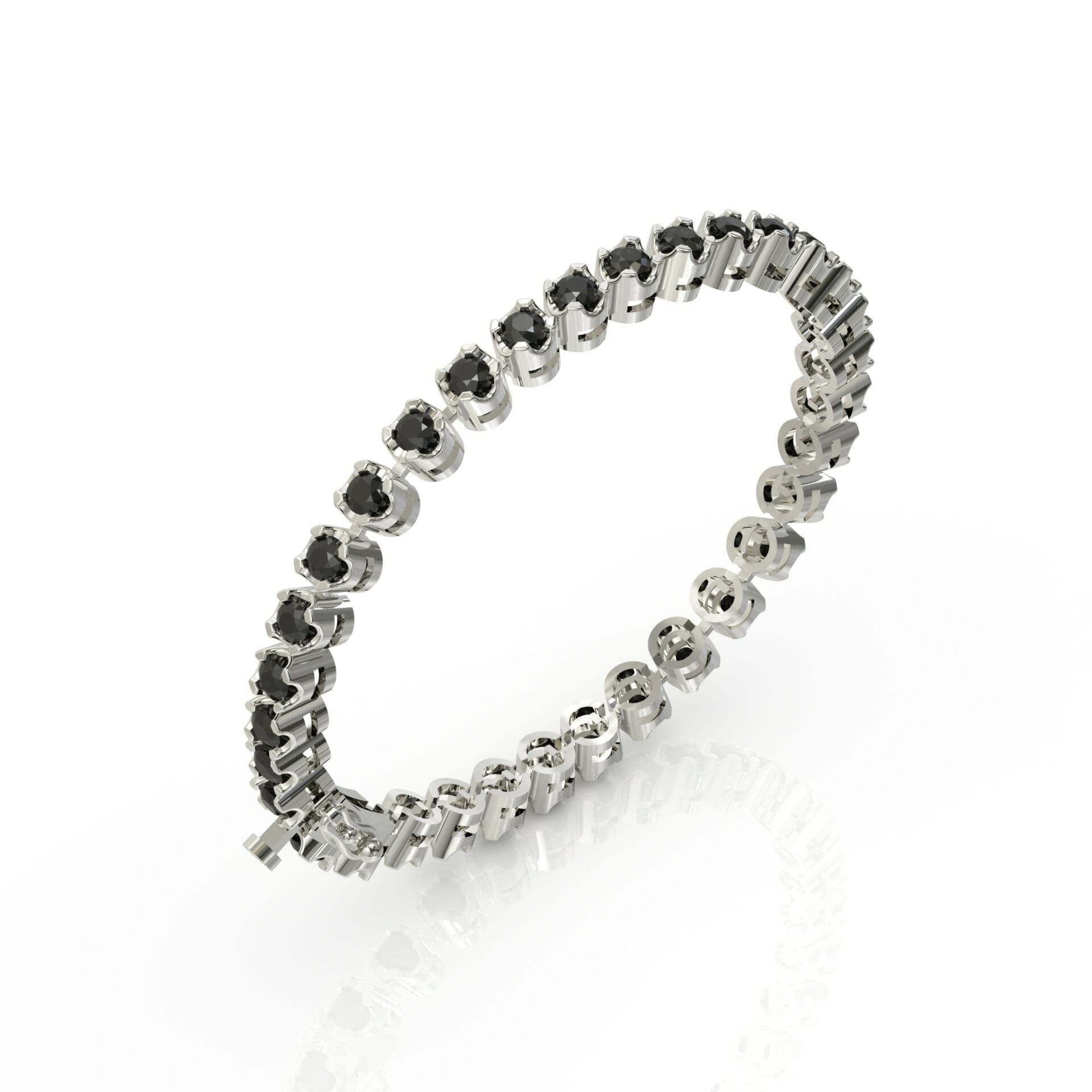 צמיד טניס פיירו מילאנו יהלומים שחורים - דגם: לילי