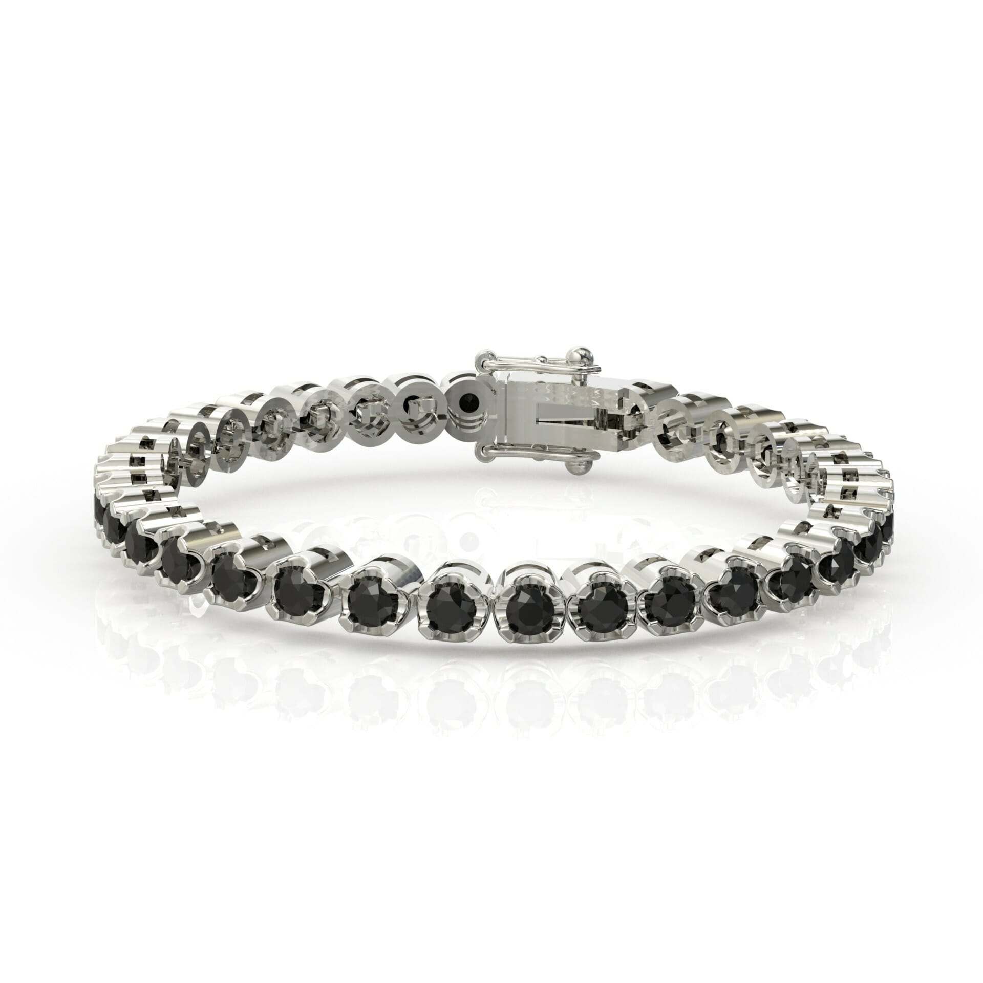 צמיד טניס פיירו מילאנו יהלומים שחורים - דגם: לילי