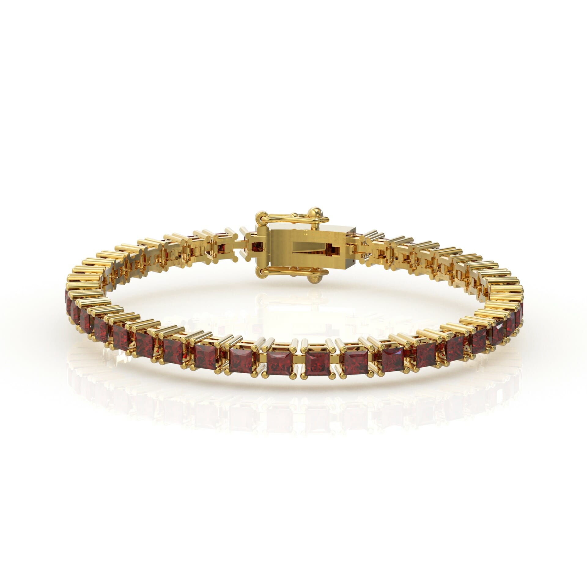 צמיד טניס פרינסס אבני חן רובי - דגם: Scarlet