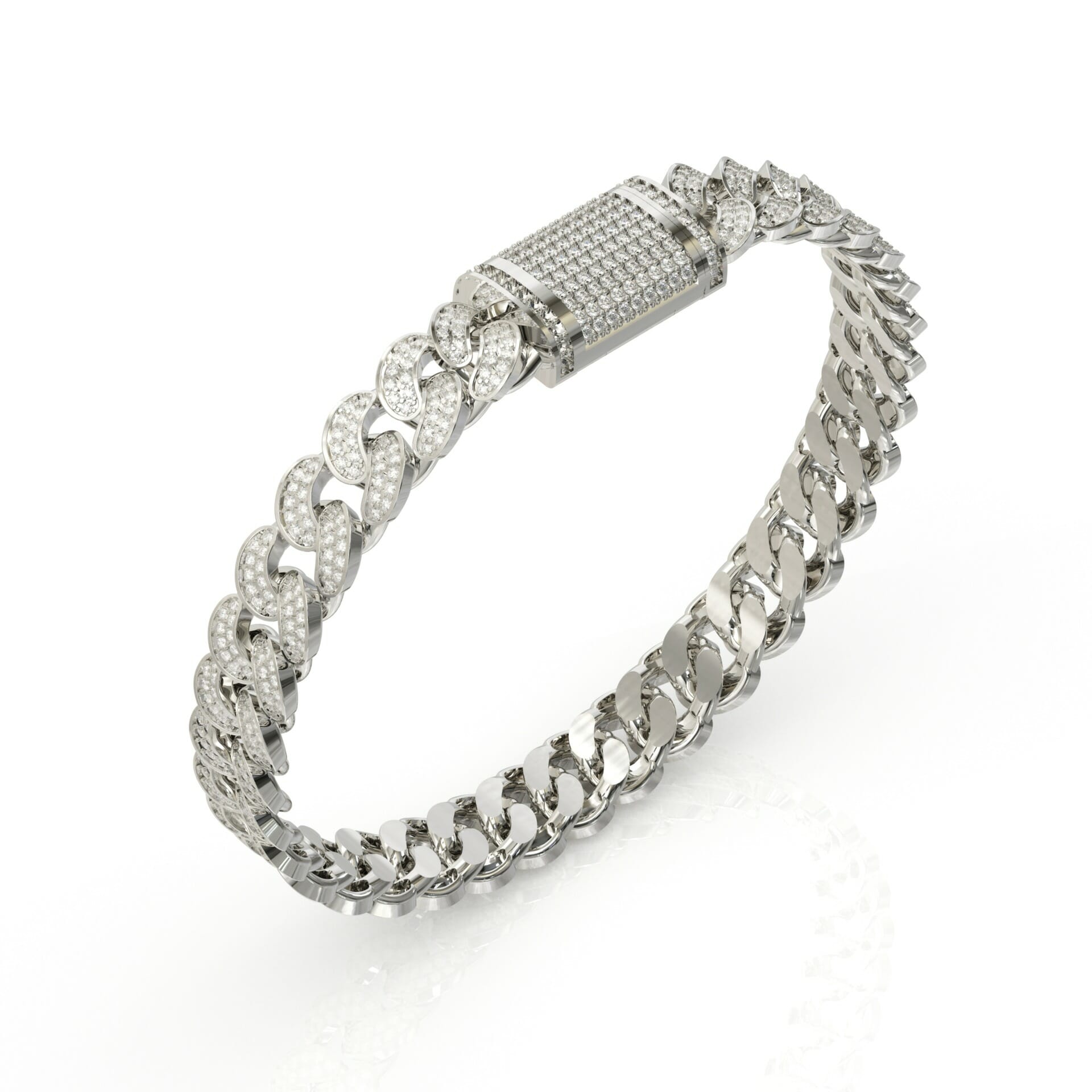 צמיד קובני יהלומים - דגם: Bluestar